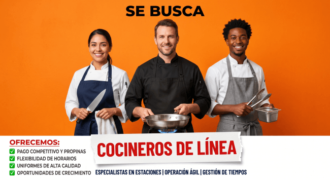 ¡Únete a nuestro equipo! Buscamos Cocinero/a de Línea 🔪🔥
