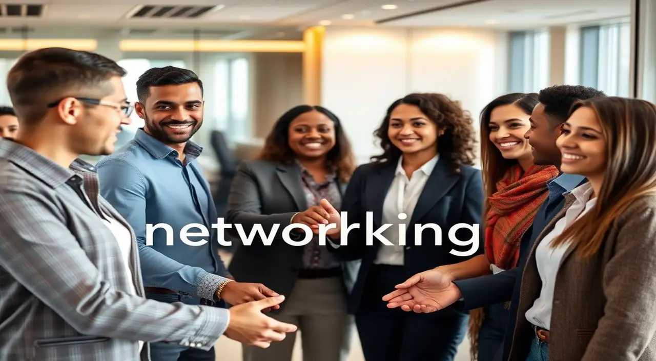 Éxito profesional: networking vibrante y ambicioso