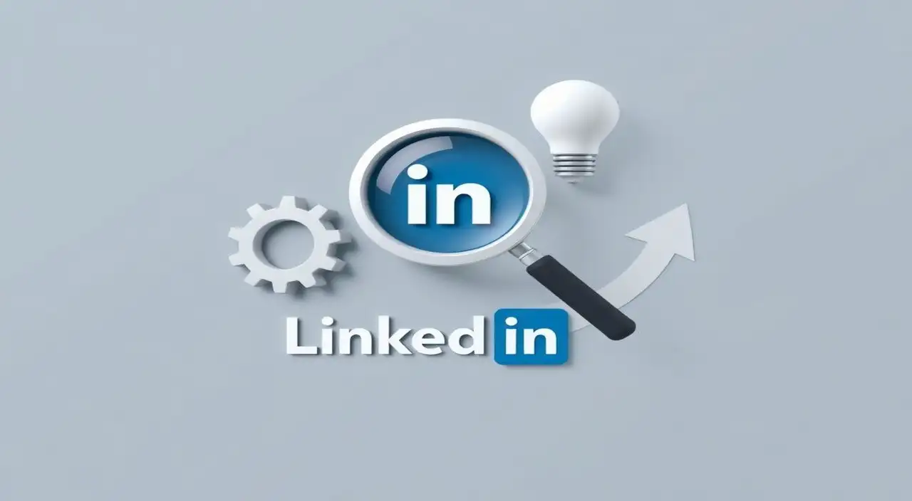Perfil LinkedIn 3D moderno azul-gris