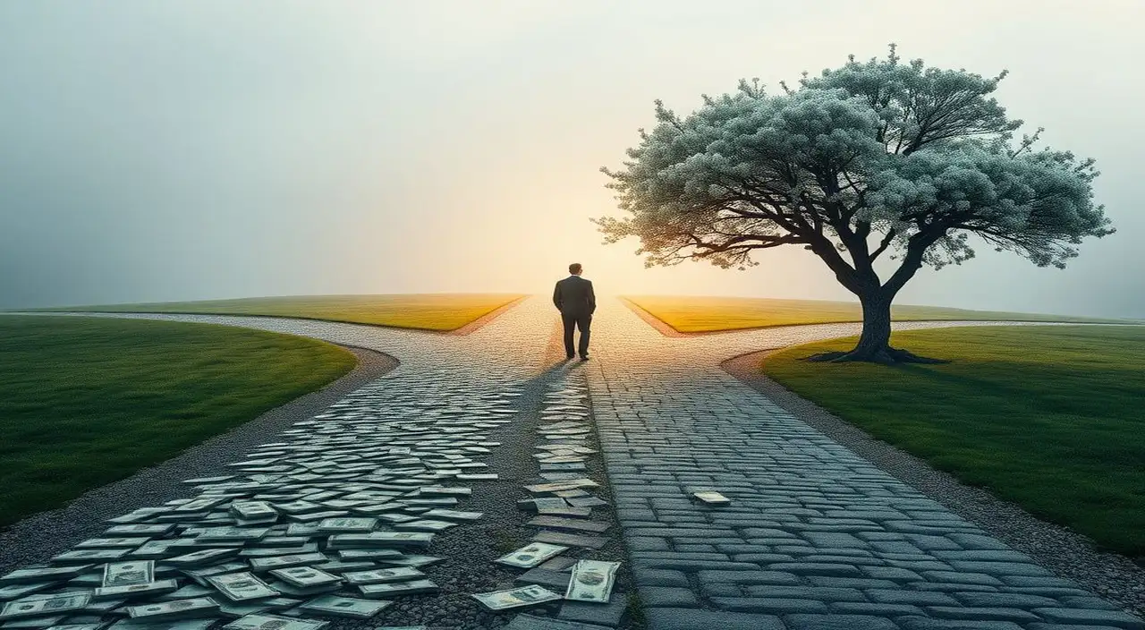 Encrucijada: dinero o vida meditada