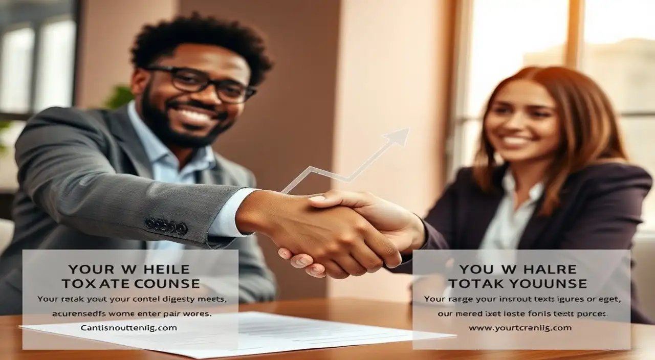 Contrato con apretón de manos, éxito y confianza